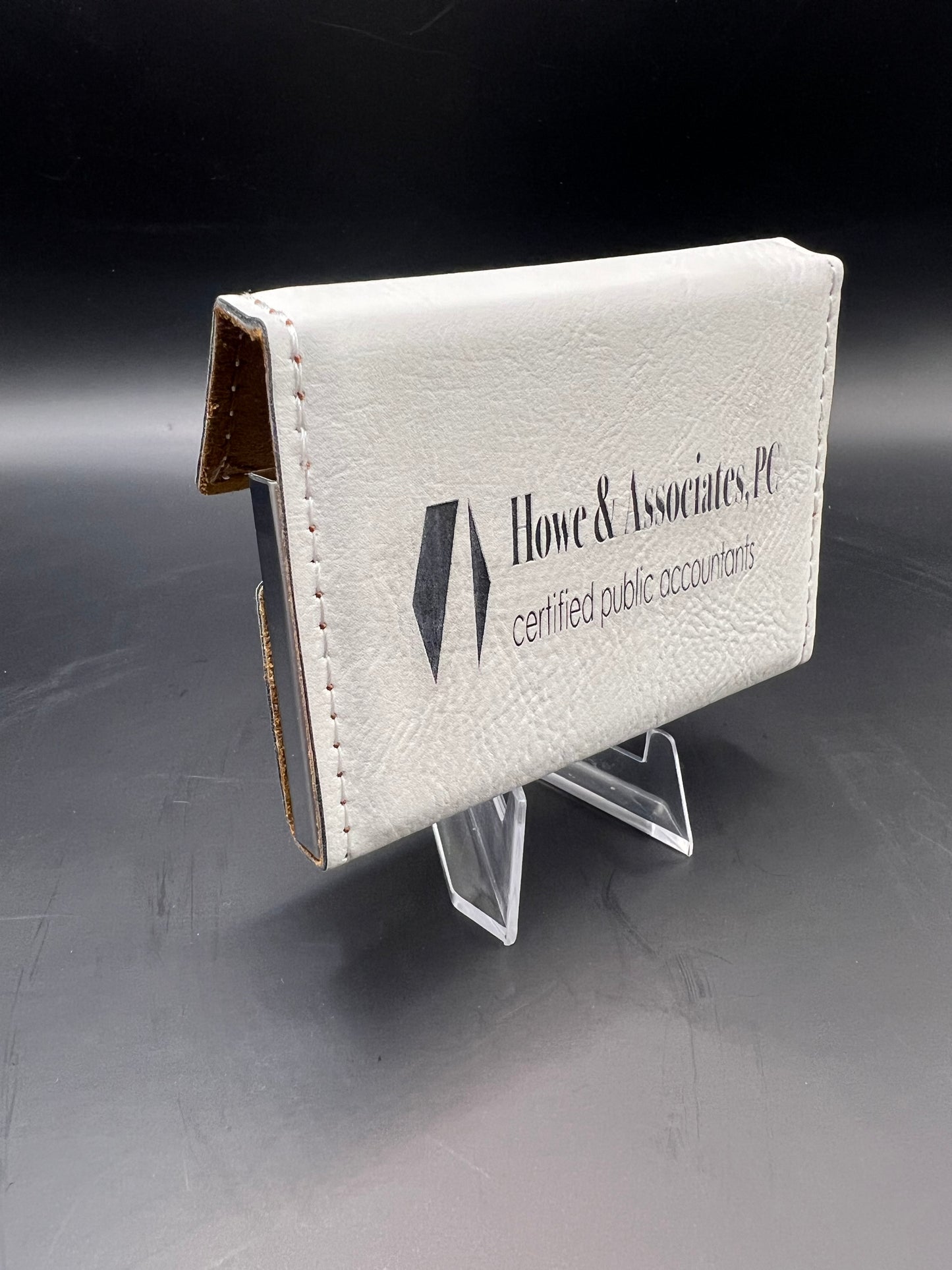 Business Card Holder Laserable Leatherette Hard