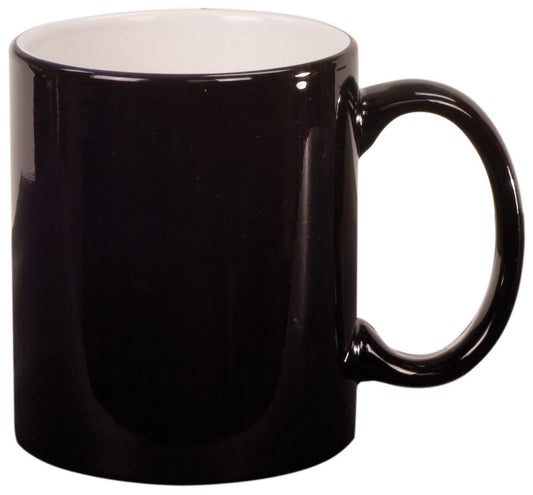 Round Mug Black Laser