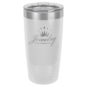 White 20 oz. Polar Camel Ringneck Tumbler with Clear Lid