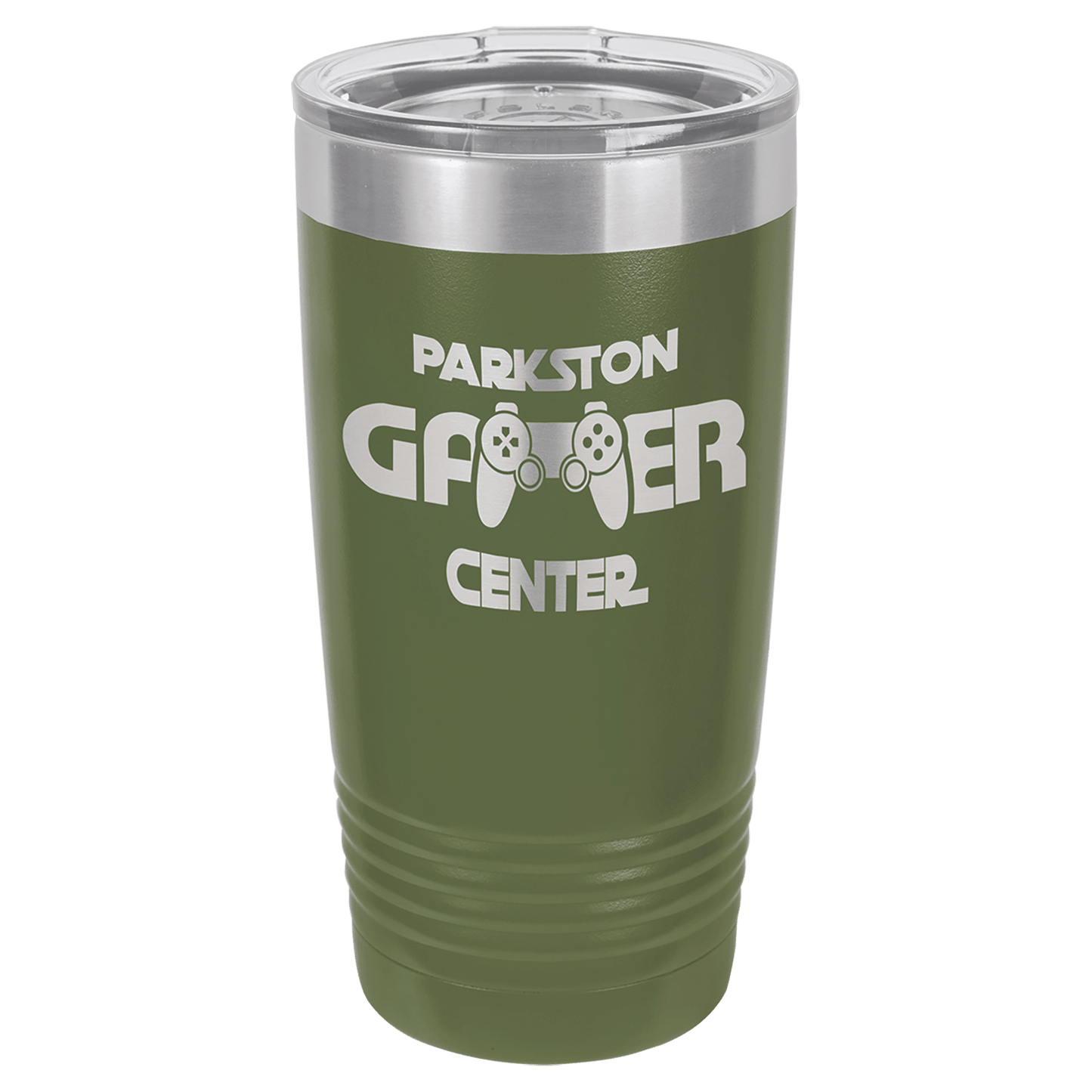 Olive Green Polar Camel 20 oz. Vacuum Insulated Ringneck Tumbler with Clear Lid