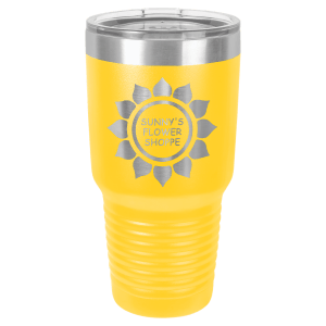 A Tumbler 30 oz. Polar Camel Vacuum Insulated Ringneck Tumbler with Clear Lid