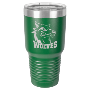 A Tumbler 30 oz. Polar Camel Vacuum Insulated Ringneck Tumbler with Clear Lid