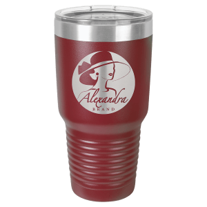 A Tumbler 30 oz. Polar Camel Vacuum Insulated Ringneck Tumbler with Clear Lid