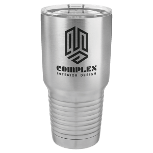 A Tumbler 30 oz. Polar Camel Vacuum Insulated Ringneck Tumbler with Clear Lid